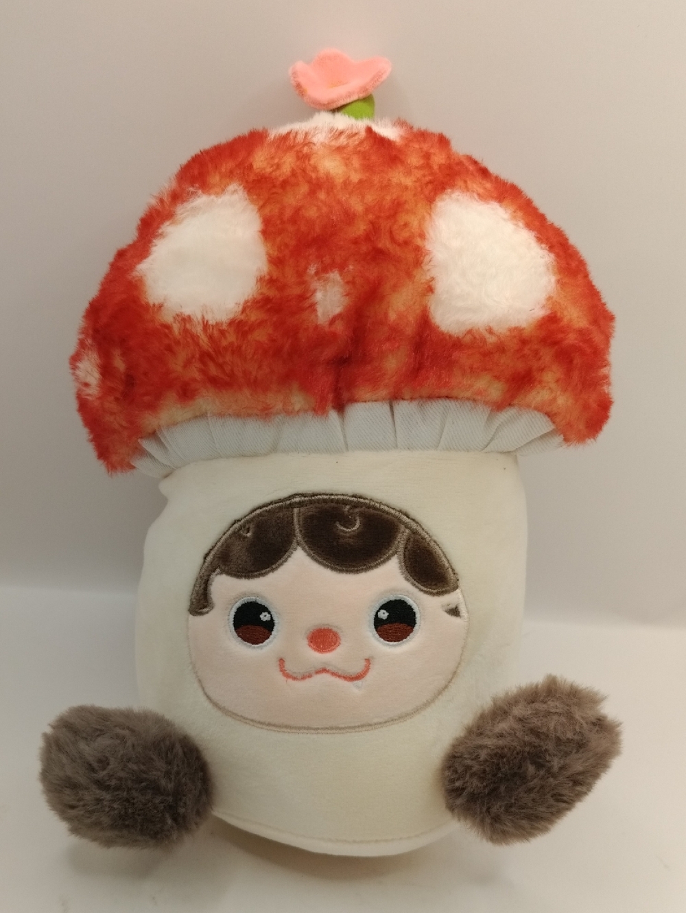 Mushymallow Red Mushroom Plush Pillow Soft Stuffed Toy, Med Size 8" *Box Damage* - Picture 3 of 16